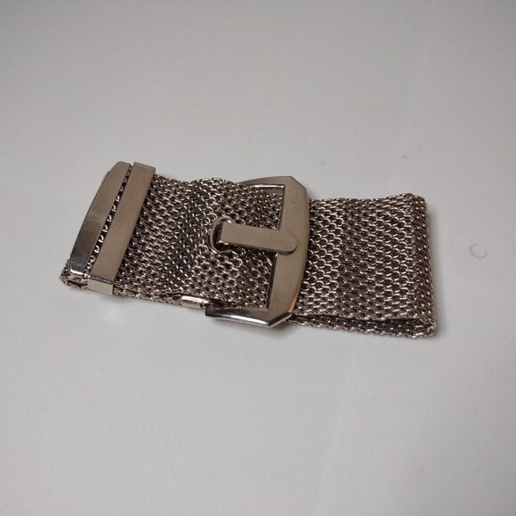 Cute Silver Tone Metal Mesh Belt Bracelet - Picture 6 of 10